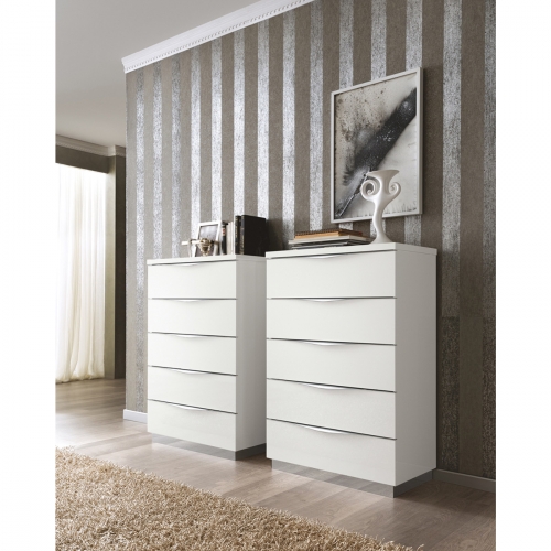 Onda 5 Drawer Chest in White