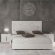 Carrara King Bed with LED Headboard in High Gloss White, Grey & Silver