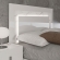 Carrara King Bed with LED Headboard in High Gloss White, Grey & Silver