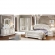 Aida 4 Door Wardrobe in High Gloss White, Silver & Mirror