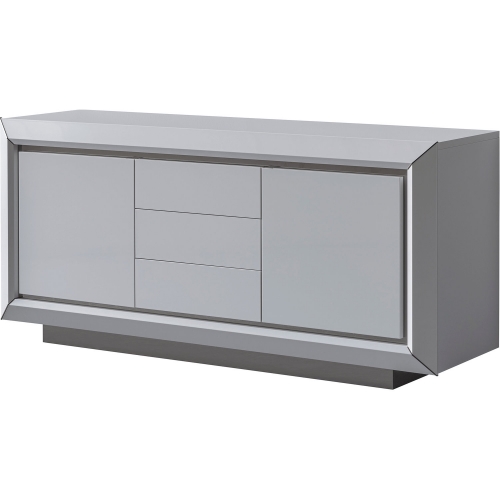 Elite 2 Door 3 Drawer Buffet in High Gloss White