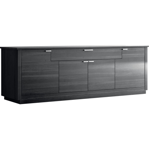 Vulcano 4 Door Buffet in High Gloss Grey Oak Finish