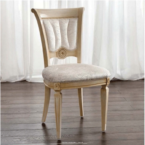 Aida Dining Side Chair in Beige Fabric & Wood