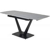 109 71" Extension Dining Table in Grey Marble Look Ceramic