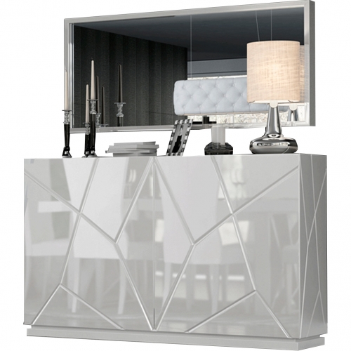 Kiu 2 Door Buffet in High Gloss & Matte White