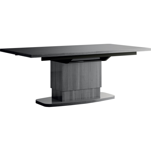 Vulcano 79" Extension Dining Table in High Gloss Grey Oak Finish