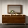 Eva 4 Door Buffet in Walnut Brown Finish & Gold