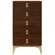Eva Chest in Walnut Brown Finish & Gold