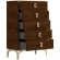 Eva Chest in Walnut Brown Finish & Gold