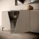 Fidia 3 Door Buffet in Light Beige & Black Marble Look
