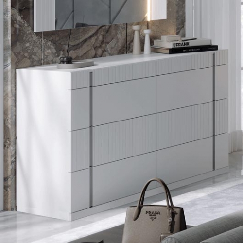 Helen Double Dresser in Matte White Veneer