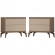 Linea Nightstand in Light Beige Finish Wood (Set of 2)
