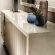 Luce 4 Door Buffet in Gloss Beige, Gloss Wood & Glass