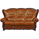 100 Sofa in Cognac Italian Leather