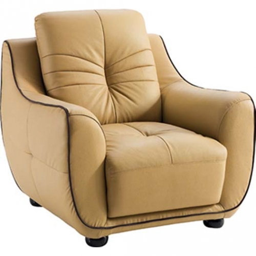 2088 Arm Chair in Beige Leather