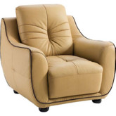 2088 Arm Chair in Beige Leather