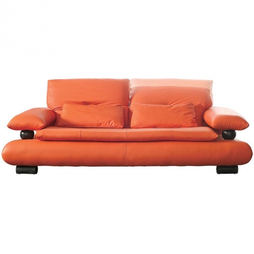 410 Sofa in Orange Italian Leather