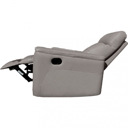 8501 Manual Recliner in Light Grey Italian Leather