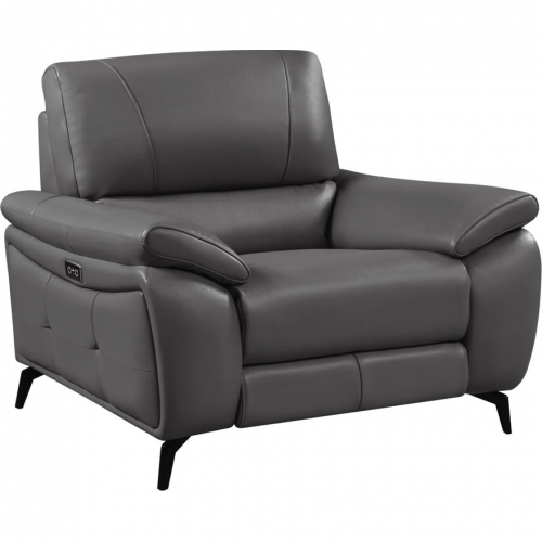 2934 Power Recliner in Dark Grey Top Grain Leather