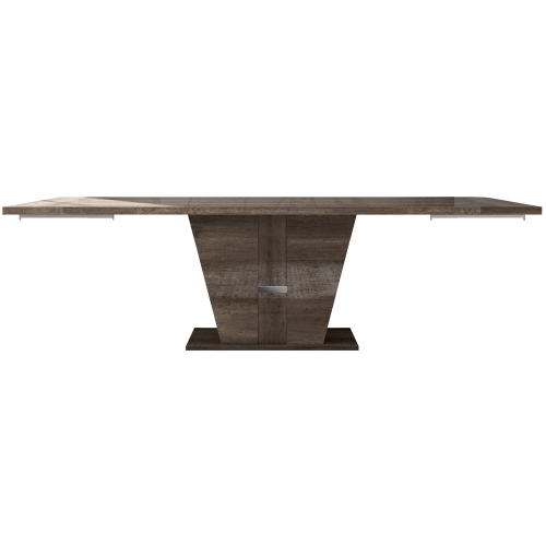 Medea 79", 90.5", 102" Extension Dining Table in High Gloss Vintage Oak