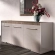 Nora 3 Door Buffet in Matte Walnut Finish & Gloss Beige