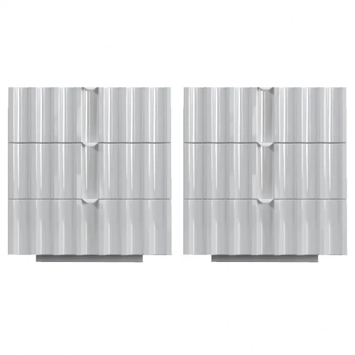 Orion Nightstand in Gloss White Finish (Set of 2)
