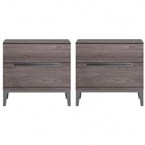 Viola Nightstand in High Gloss Purple Elm Finish (Set of 2)