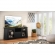 70" TV Stand Asian Inspired for Home Theater Components & Center Speaker in Ebony