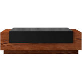 Contemporary Coffee Table in American White Oak w/ Black Lacquer Finish