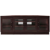 60" TV Stand Contemporary Corner Media Cabinet in Wenge