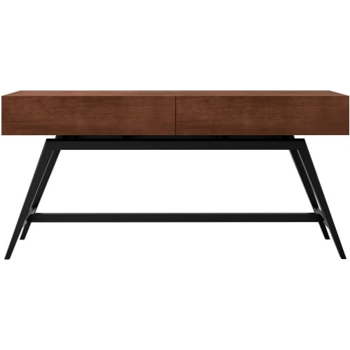 63" Mid-Century Modern Console Table in Cognac