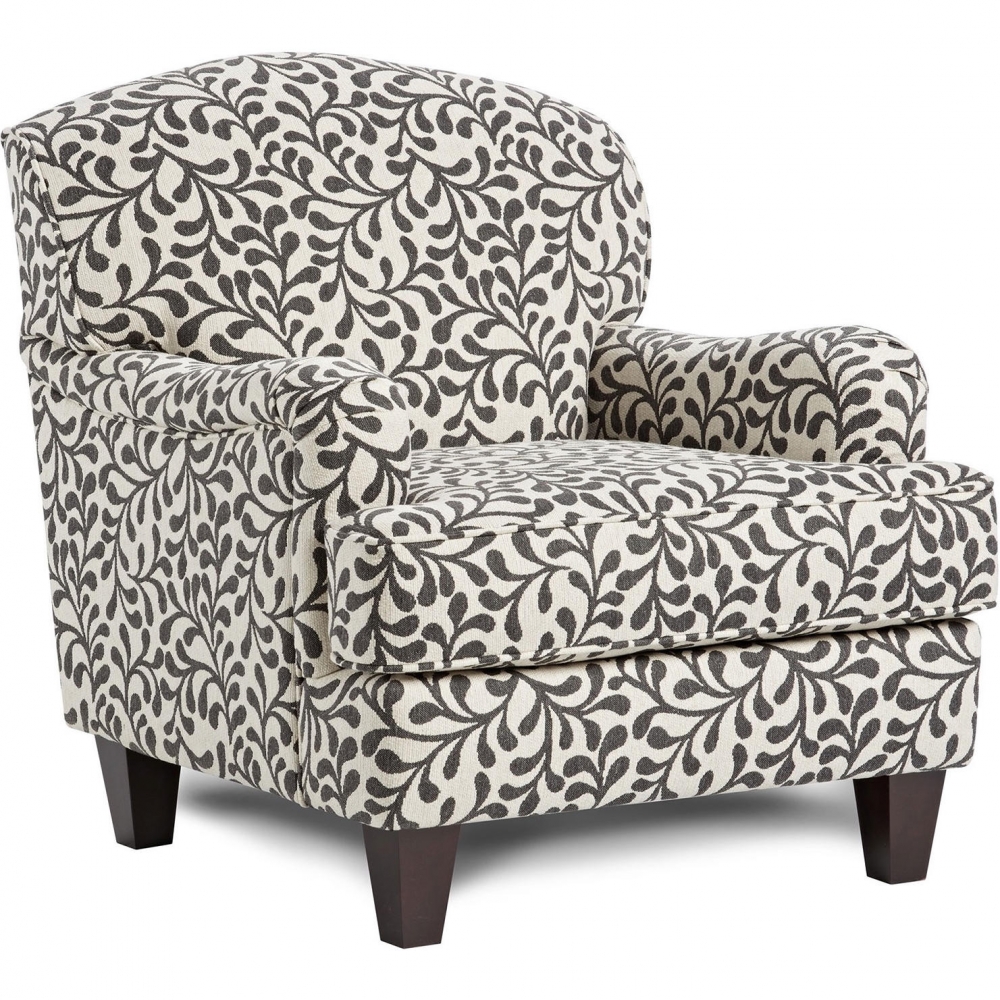 Black and white print best sale accent chair