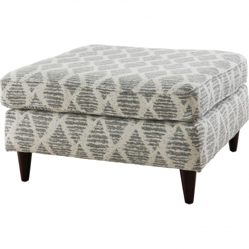 38" Square Cocktail Ottoman in Ancestry Foam Multicolor Fabric