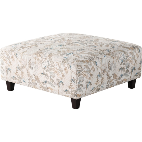 38" Square Cocktail Ottoman in Fetty Citrus Multicolor Fabric