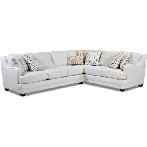 Sectional Sofa in Durango Pewter Off White Fabric