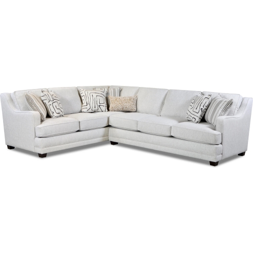 Sectional Sofa in Durango Pewter Off White Fabric