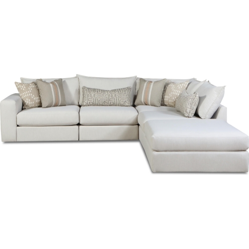 5 Piece Sectional Sofa in Charlotte Parchment Tan