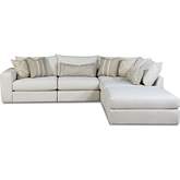 5 Piece Sectional Sofa in Charlotte Parchment Tan