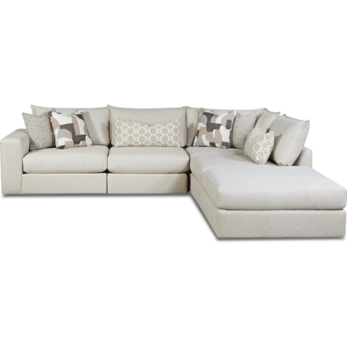 5 Piece Sectional Sofa in Gold Rush Antique Grey