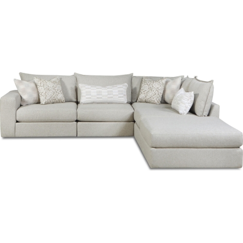 5 Piece Sectional Sofa in Missionary Raffia Multicolor