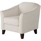 Accent Chair in Truth or Dare Salt Off White Fabric