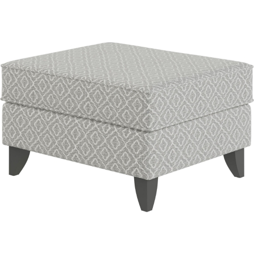 Ottoman in Style Metal Gray Fabric