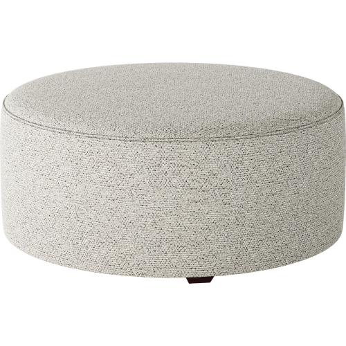 39" Round Cocktail Ottoman in Chit Chat Domino Multicolor Fabric