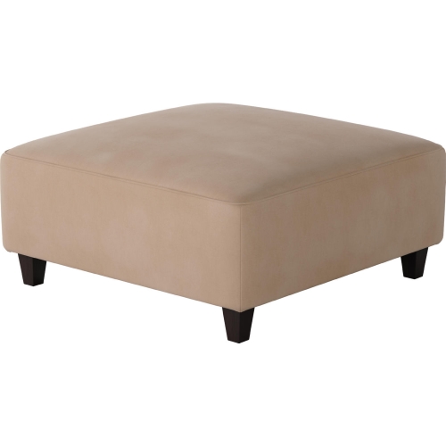 38" Square Cocktail Ottoman in Bella Blush Mauve Fabric