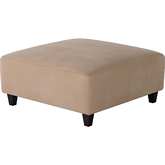 38" Square Cocktail Ottoman in Bella Blush Mauve Fabric