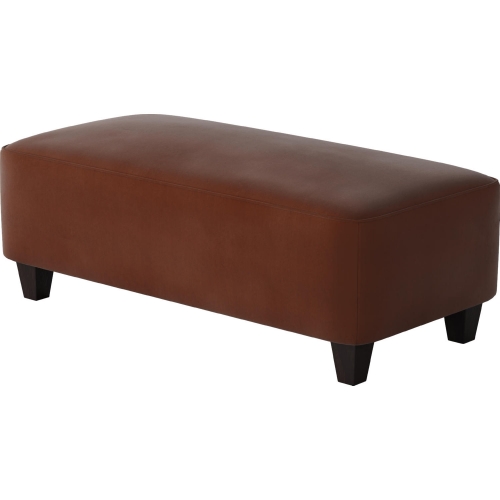 49" Cocktail Ottoman in Bella Burnt Orange Fabric