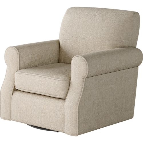 Swivel Accent Chair in Sugarshack Oatmeal Fabric