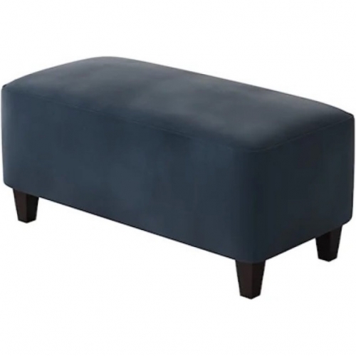 49" Cocktail Ottoman in Bella Midnight Blue Fabric