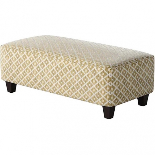 49" Cocktail Ottoman in Owen Straw Multicolor Fabric