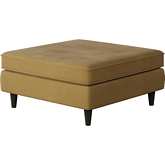 38" Square Cocktail Ottoman in Bella Harvest Gold Fabric